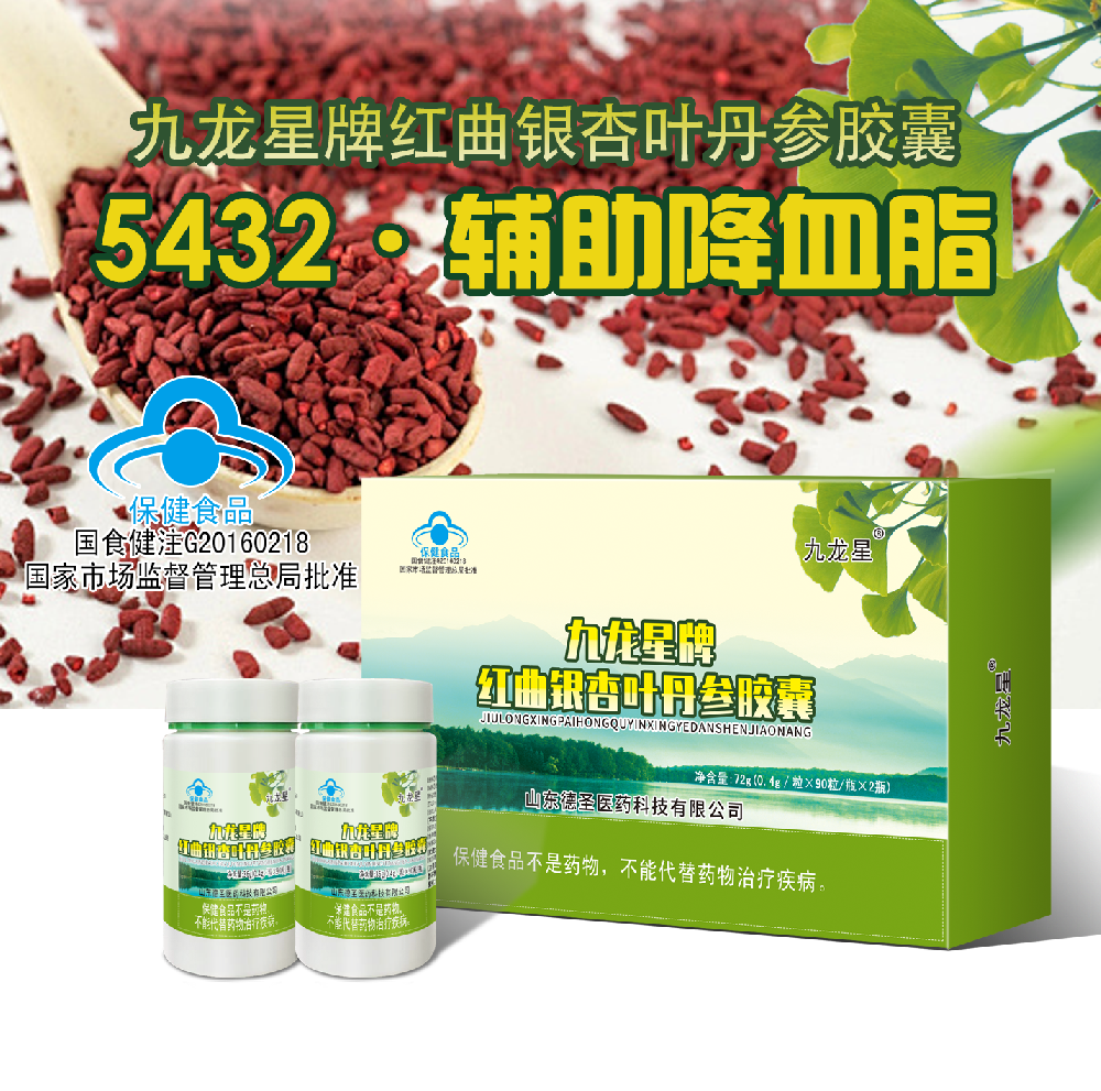 九龙星牌红曲银杏叶丹参胶囊